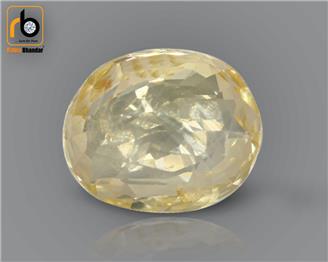 NATURAL UNHEATED UNTREATED  Yellow Sapphire / Pukhraj 3.13 cts. ( 67278 )